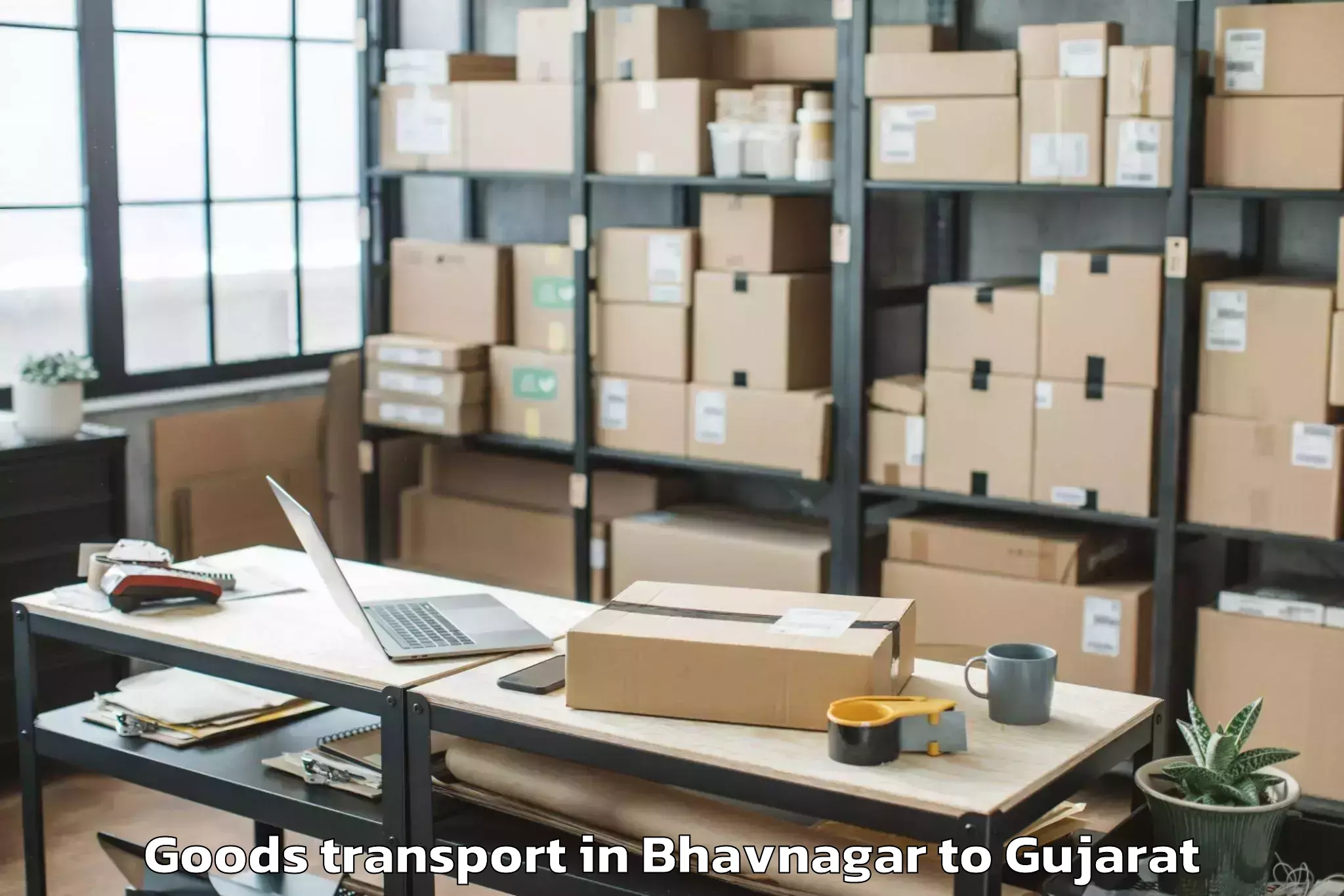 Book Bhavnagar to Malpur Goods Transport Online